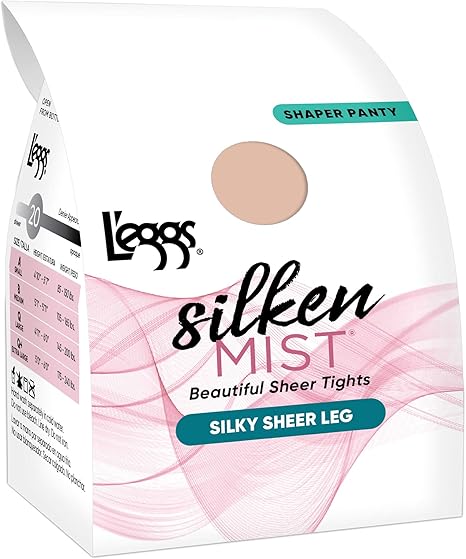 L'eggs® Silken Mist® Silky Sheer, Shaper, Sheer Toe, 3 pack