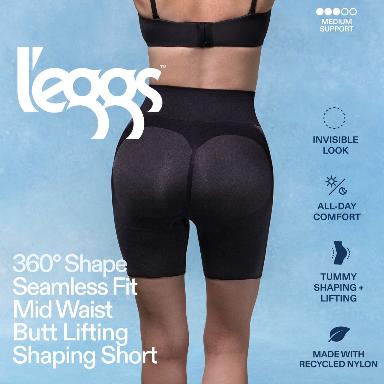 L'eggs- 360 Shape Seamless Fit - Natural Waist Short