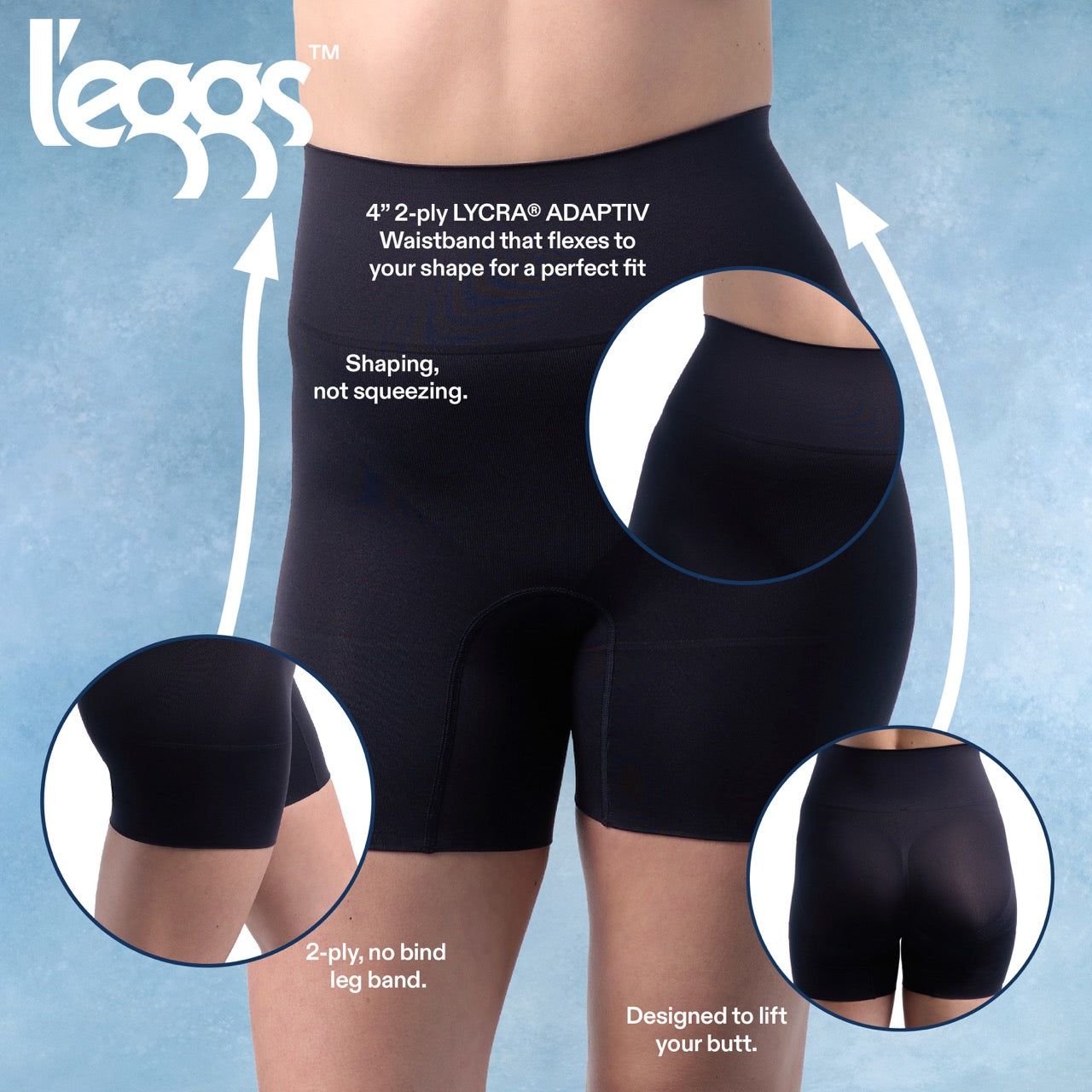 L'eggs- 360 Shape Seamless Fit - Natural Waist Short